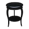 International Concepts Round Cambria  End Table, 18 W, 18 L, 24 in H, Wood, Black OT46-18R-18 - alternate 1